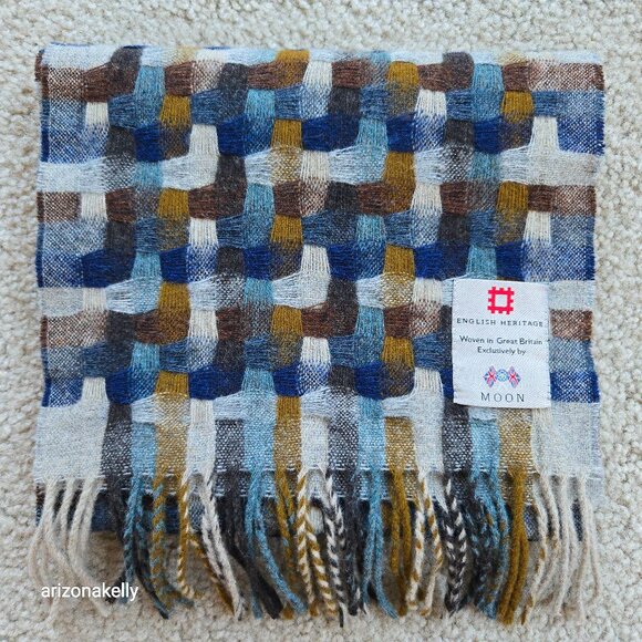 Abraham Moon Accessories - NWOT Abraham Moon Lambswool Wool Woven Fringe Scarf